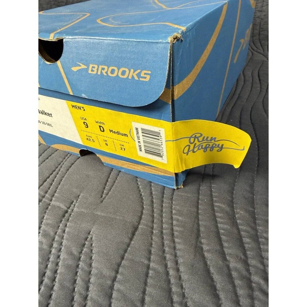 NEW Brooks Dyad Walker Men's Size 9 Wide D Black Leather Walking Shoes w/ Box